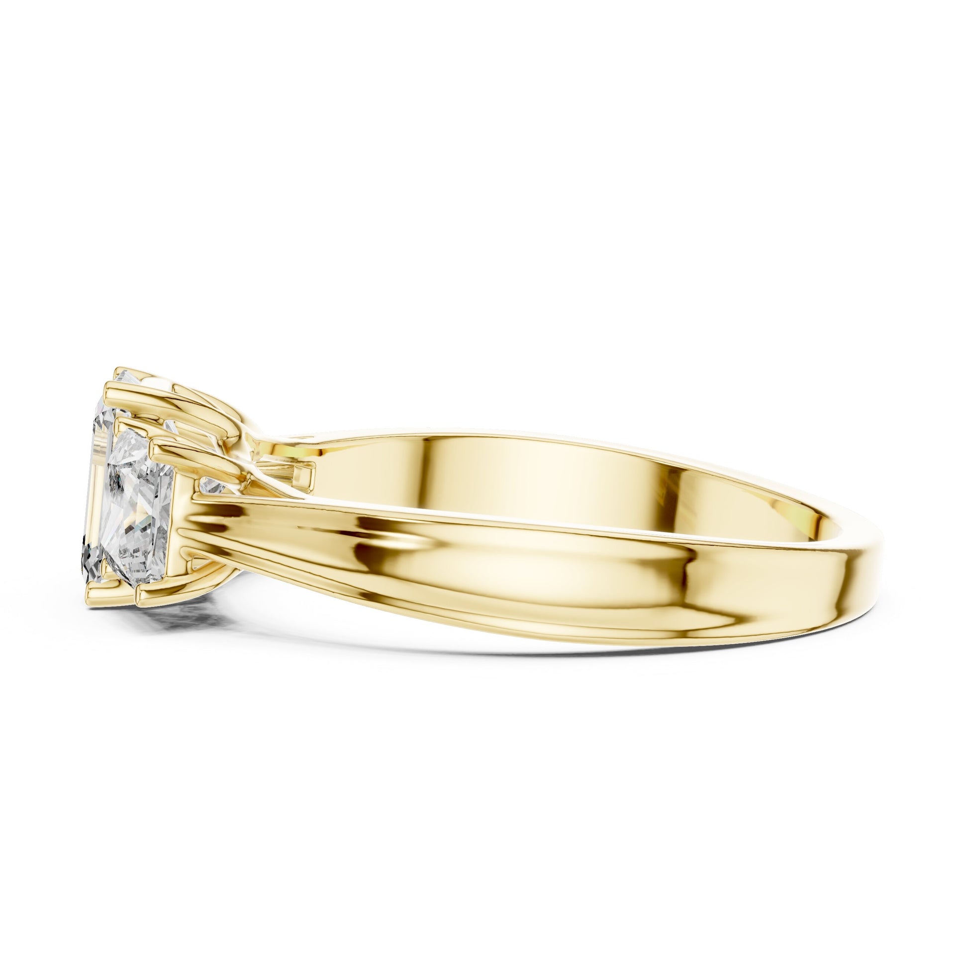 Round Three Stone Lab Grown Diamond Ring