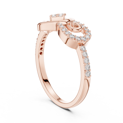 Mixed Shape Lab Grown Diamond Halo Ring