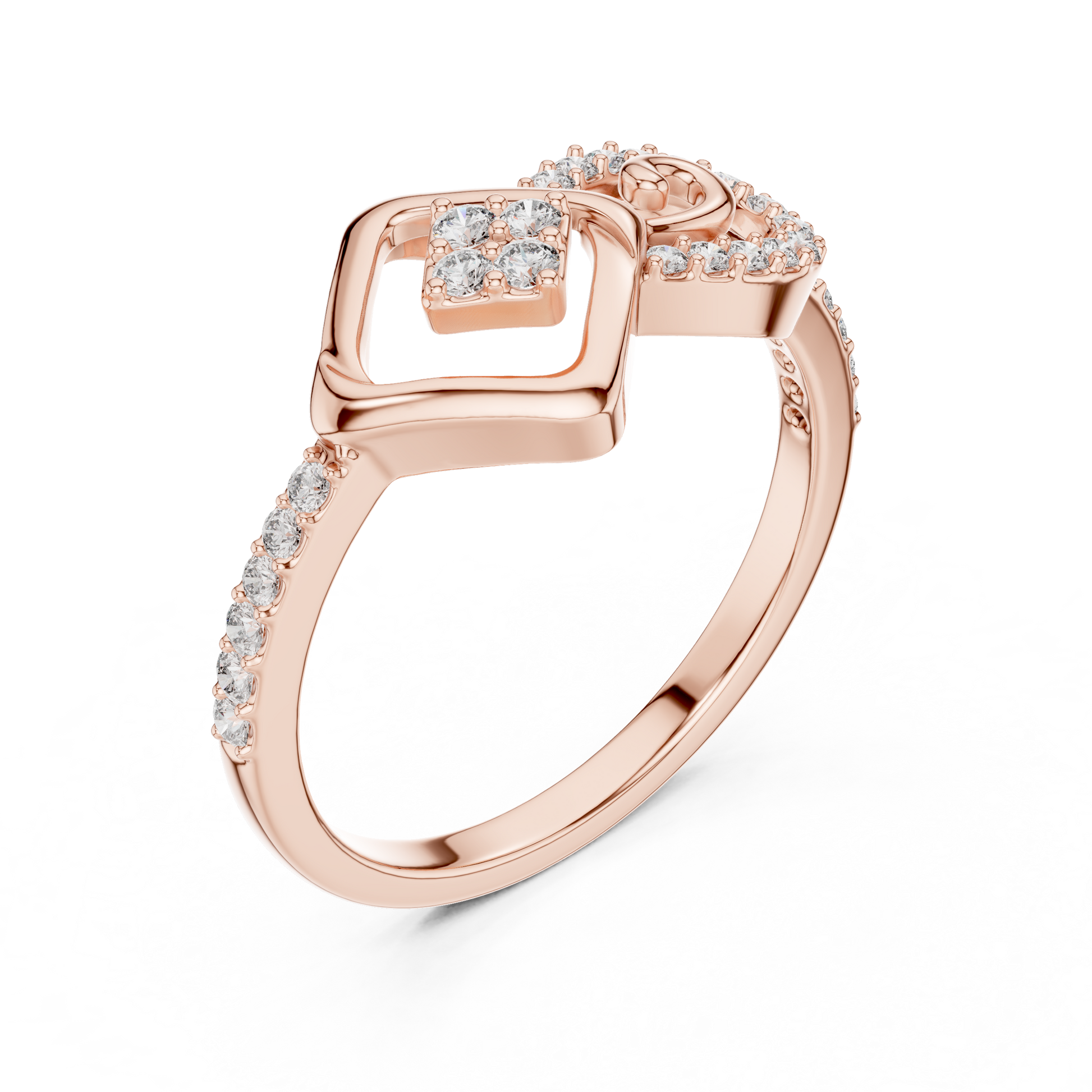 Mixed Shape Lab Grown Diamond Halo Ring