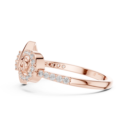 Mixed Shape Lab Grown Diamond Halo Ring