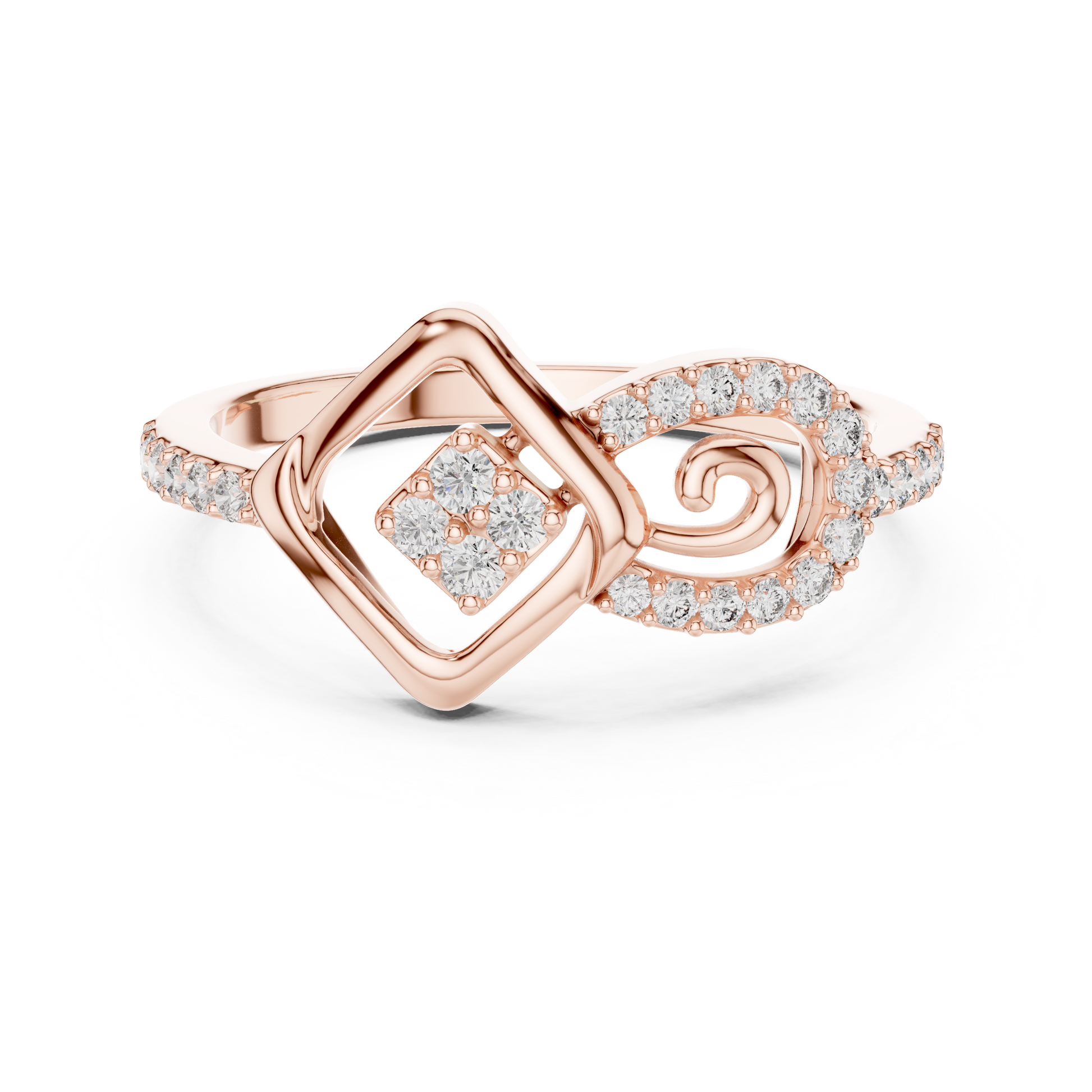 Mixed Shape Lab Grown Diamond Halo Ring