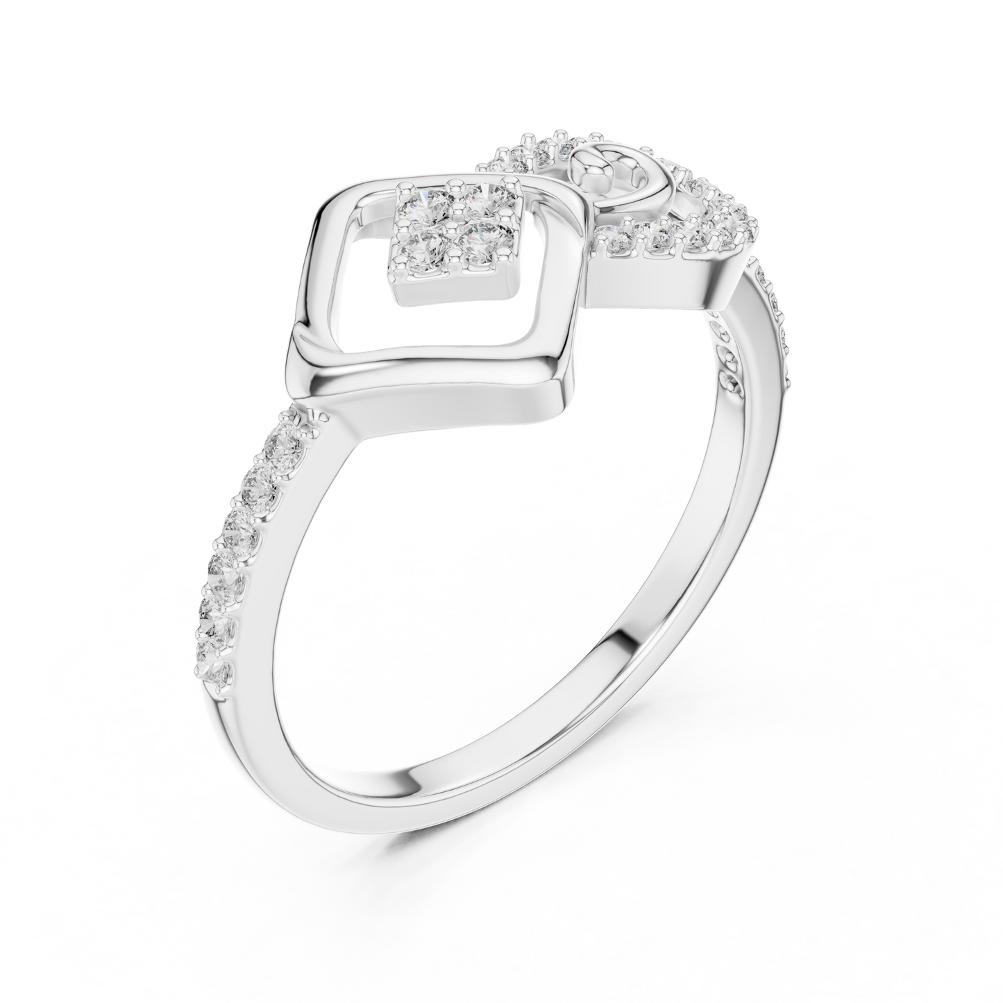 Mixed Shape Lab Grown Diamond Halo Ring