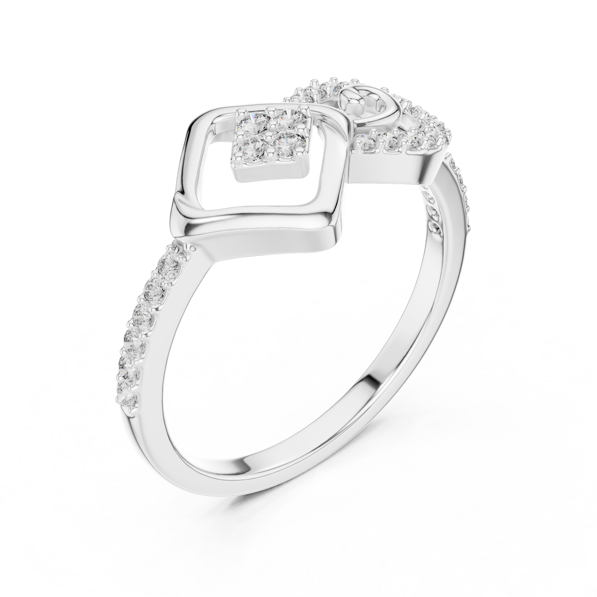 Mixed Shape Lab Grown Diamond Halo Ring