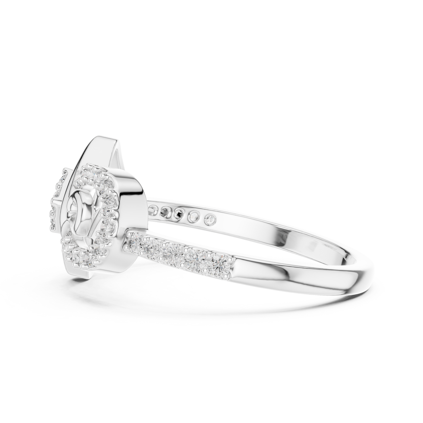 Mixed Shape Lab Grown Diamond Halo Ring