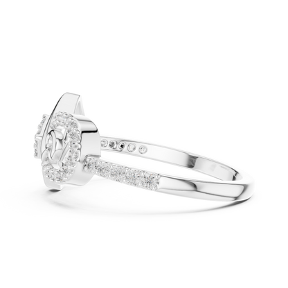 Mixed Shape Lab Grown Diamond Halo Ring