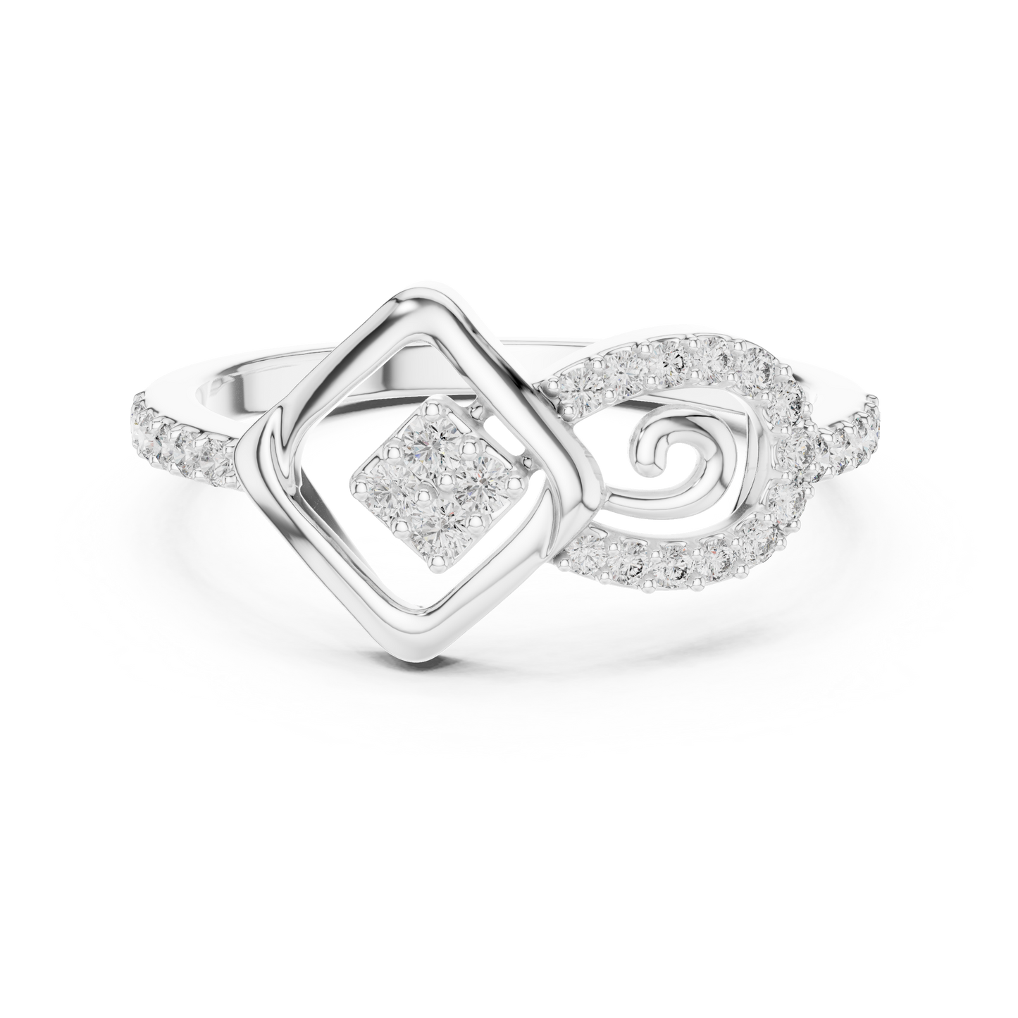 Mixed Shape Lab Grown Diamond Halo Ring