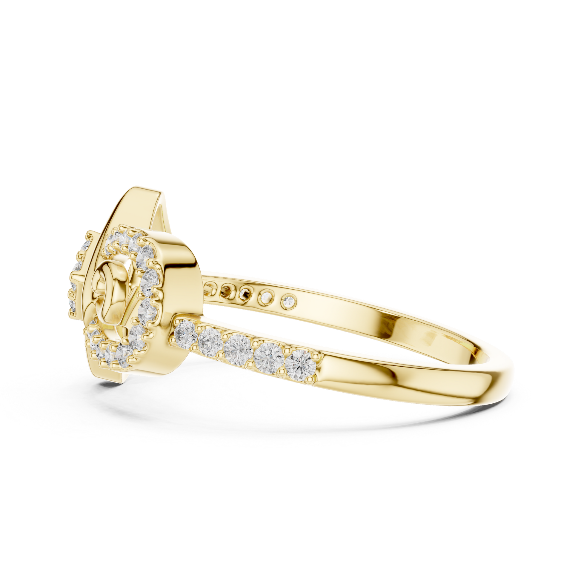 Mixed Shape Lab Grown Diamond Halo Ring