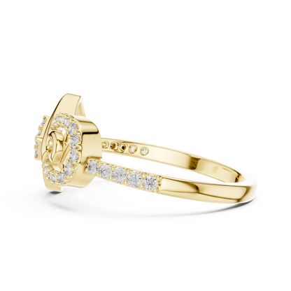 Mixed Shape Lab Grown Diamond Halo Ring