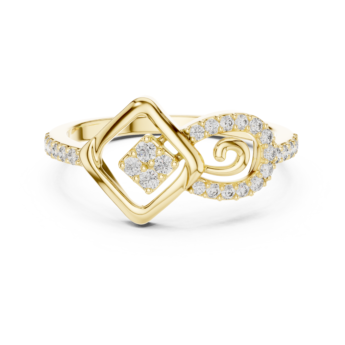 Mixed Shape Lab Grown Diamond Halo Ring