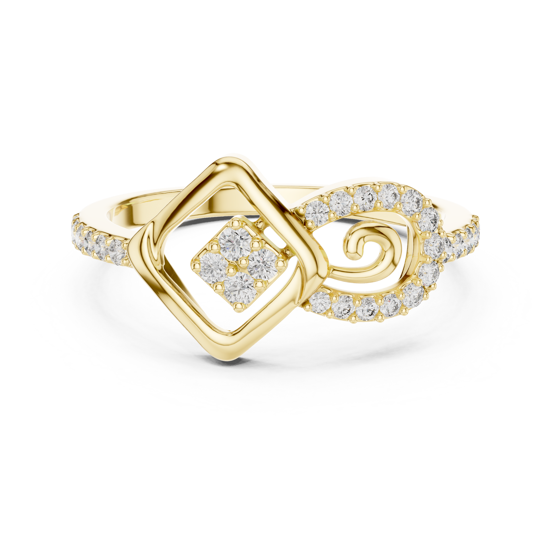 Mixed Shape Lab Grown Diamond Halo Ring