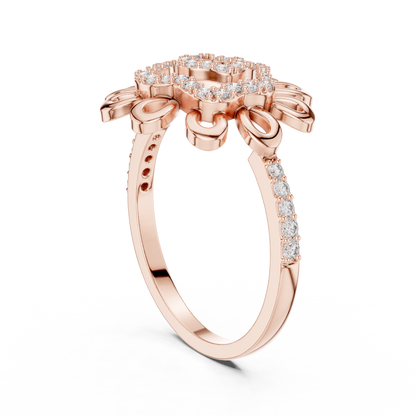 Round Halo Lab Grown Diamond Ring