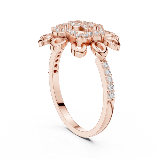 Round Halo Lab Grown Diamond Ring
