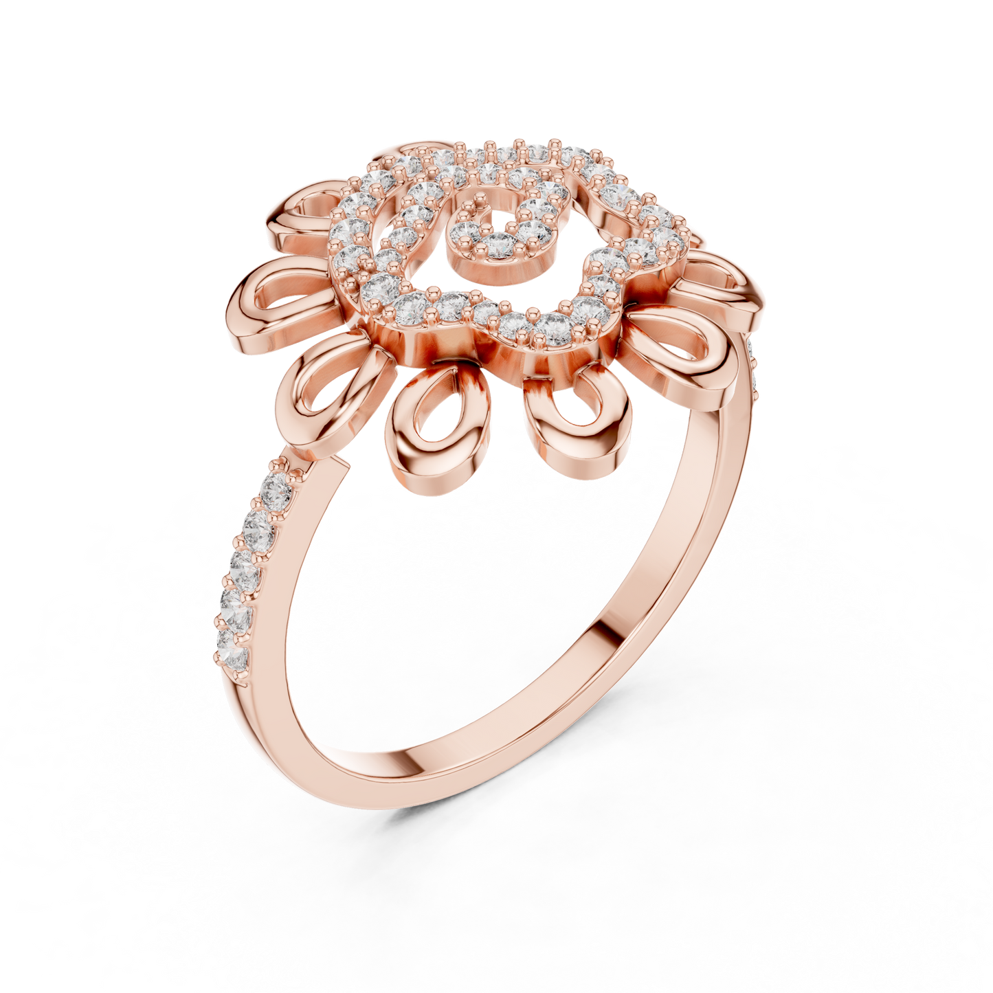Round Halo Lab Grown Diamond Ring