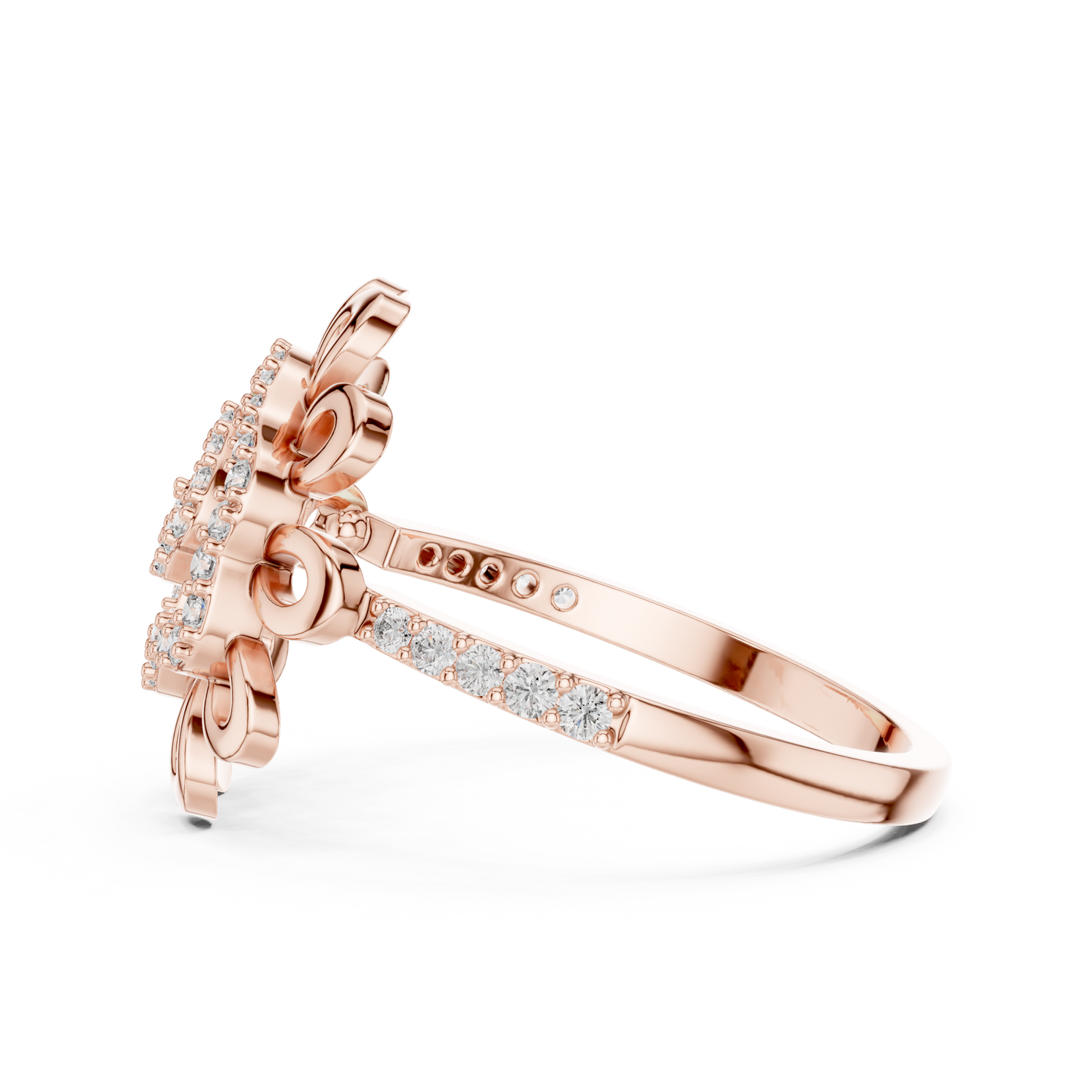 Round Halo Lab Grown Diamond Ring