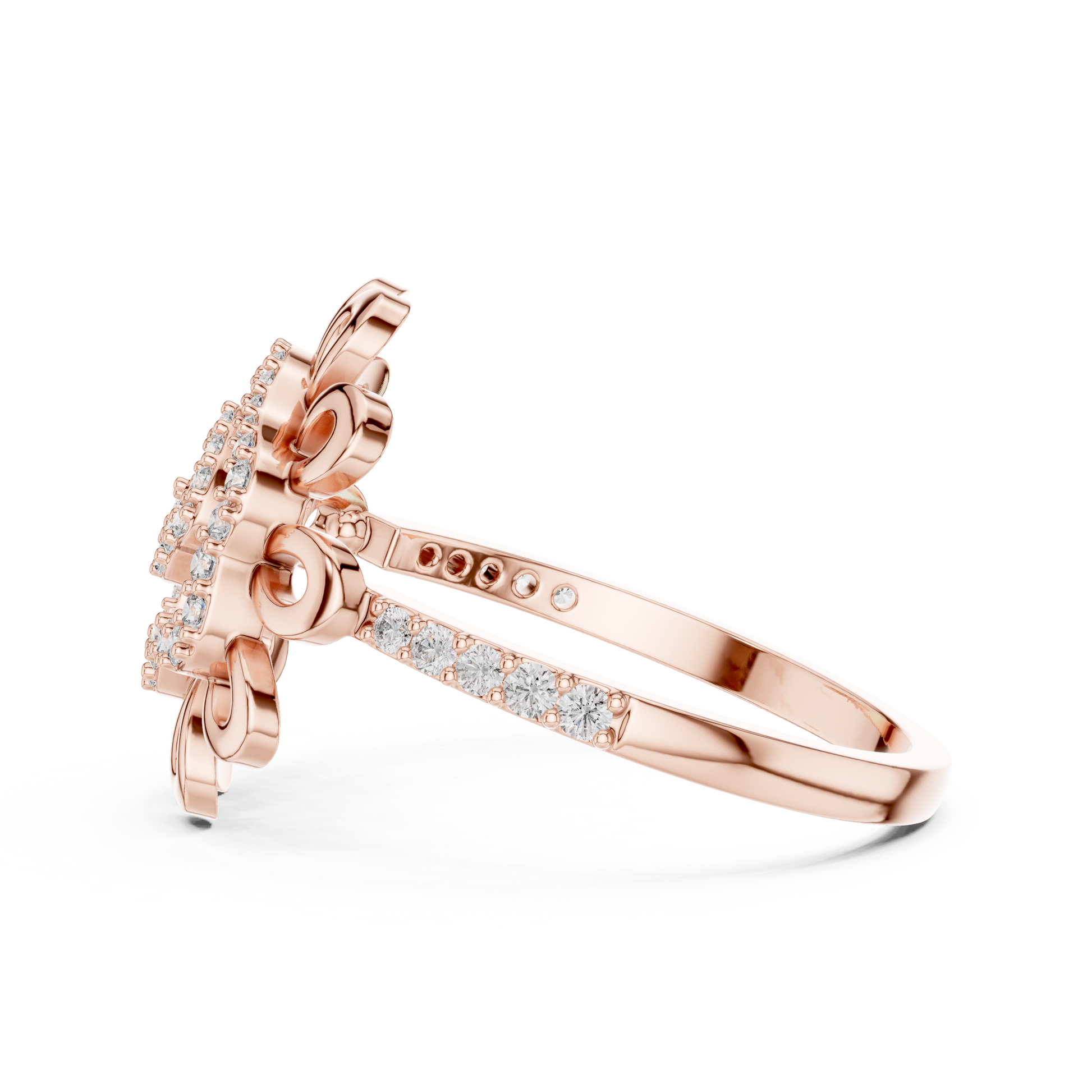 Round Halo Lab Grown Diamond Ring