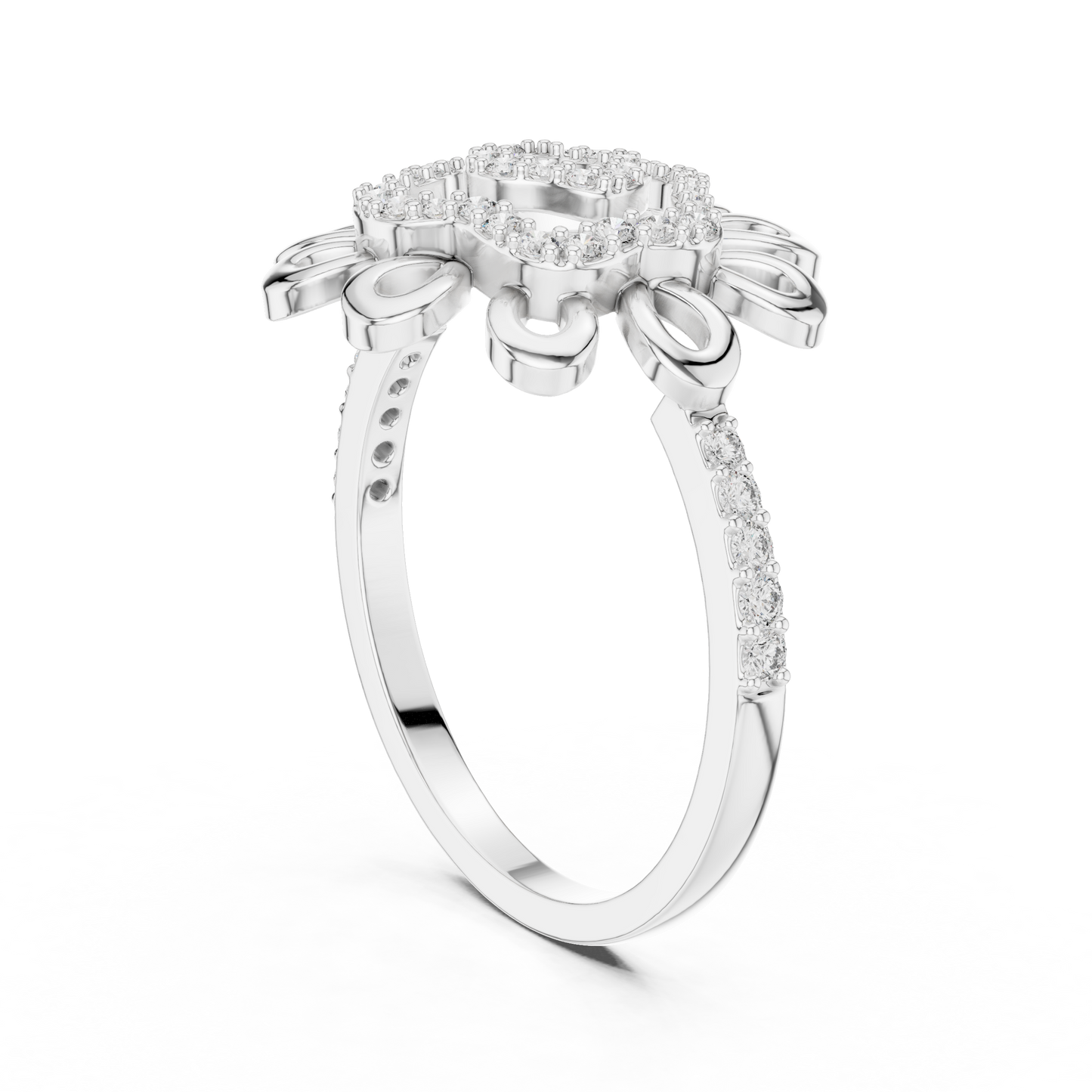 Round Halo Lab Grown Diamond Ring