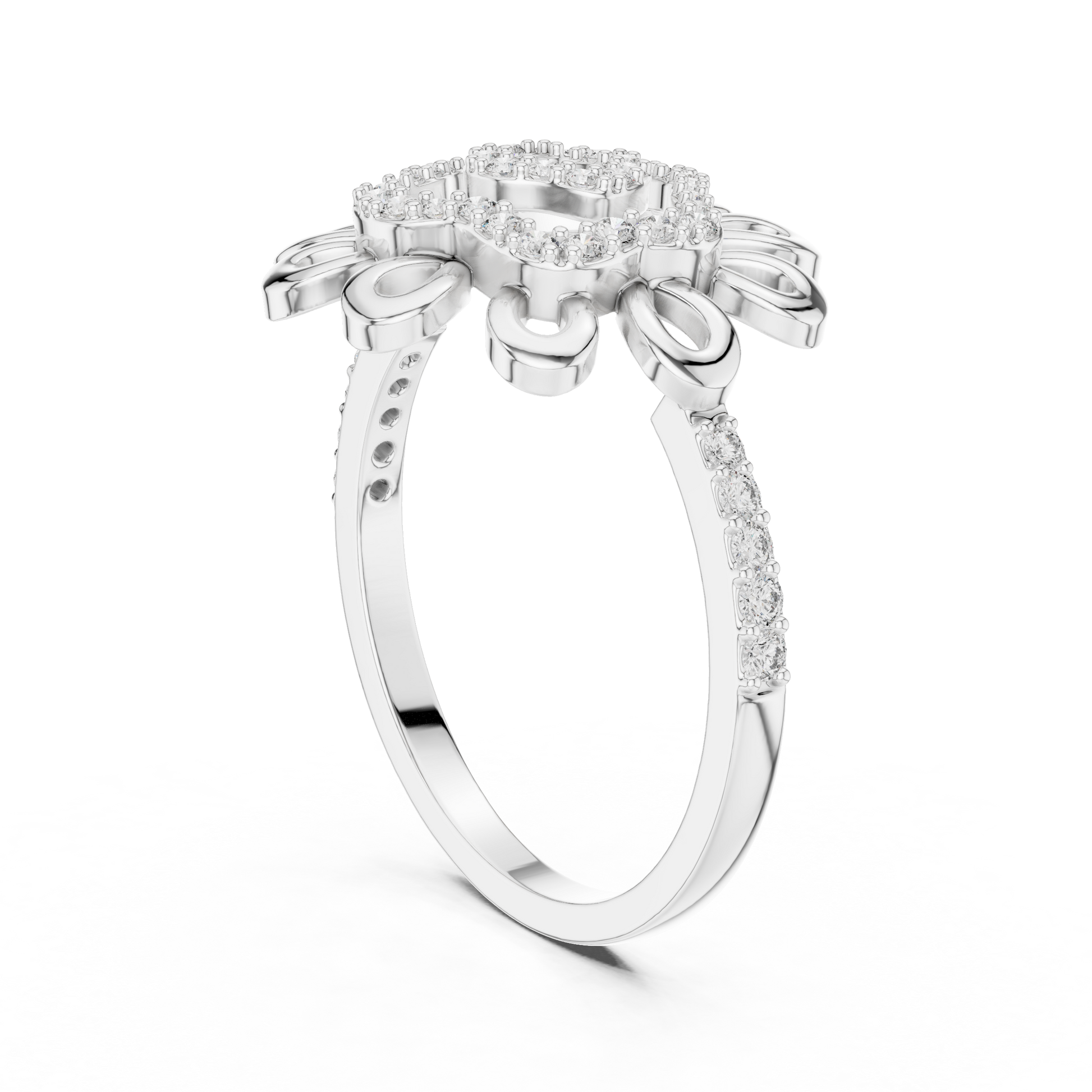 Round Halo Lab Grown Diamond Ring