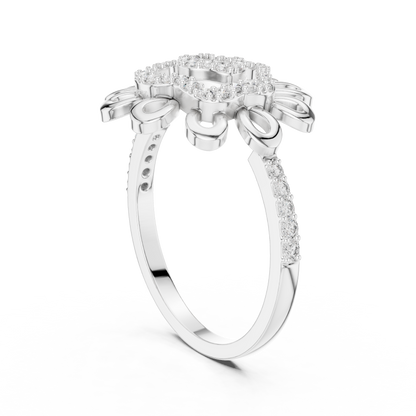 Round Halo Lab Grown Diamond Ring