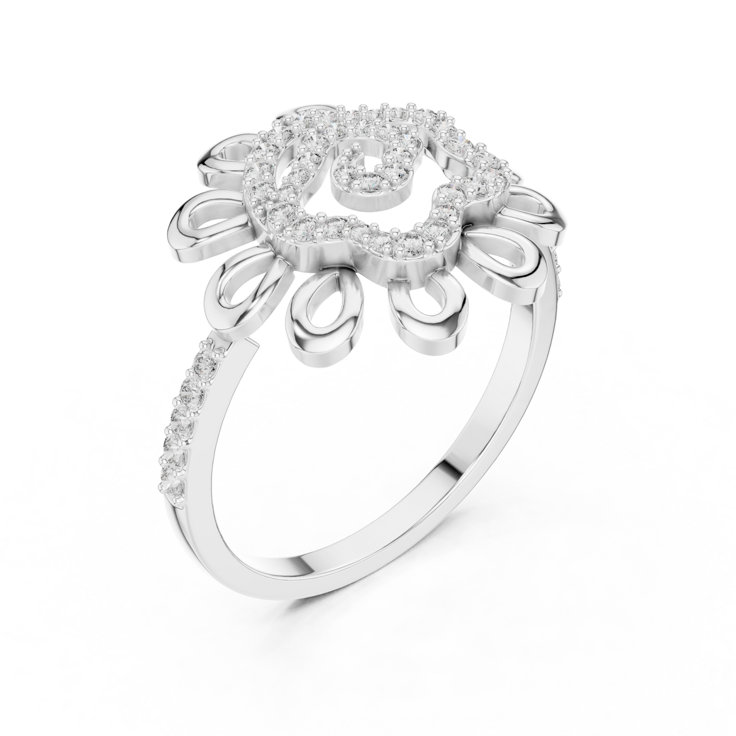 Round Halo Lab Grown Diamond Ring