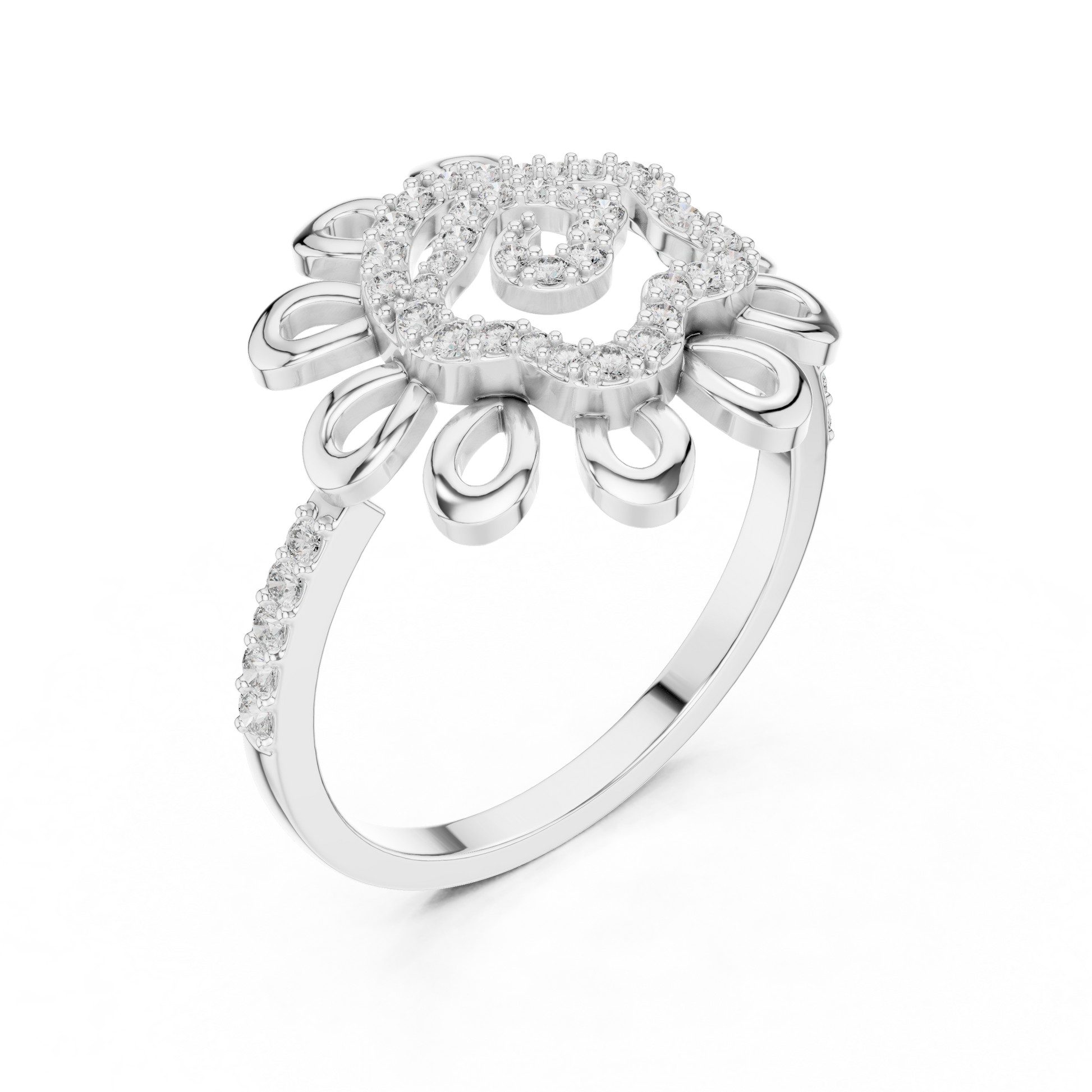 Round Halo Lab Grown Diamond Ring