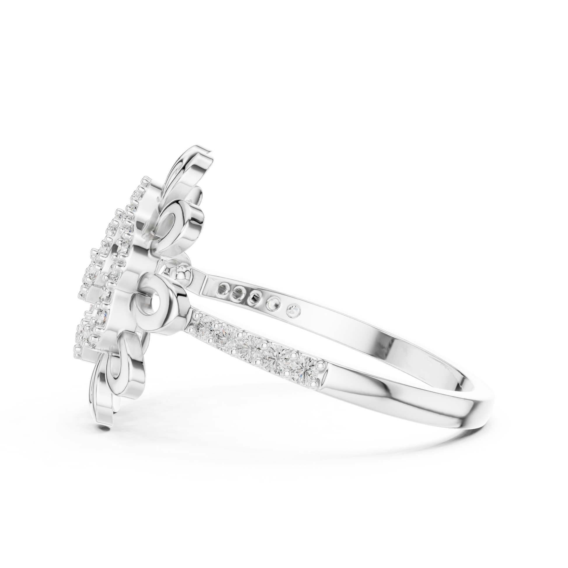 Round Halo Lab Grown Diamond Ring