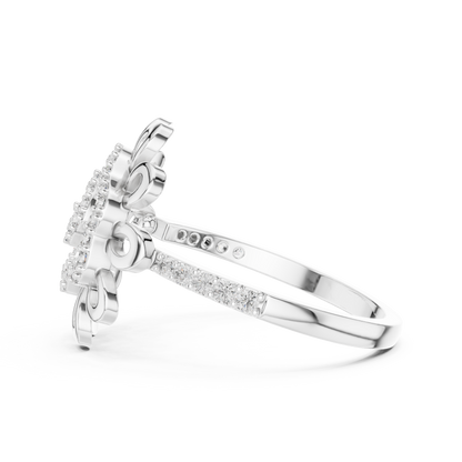 Round Halo Lab Grown Diamond Ring