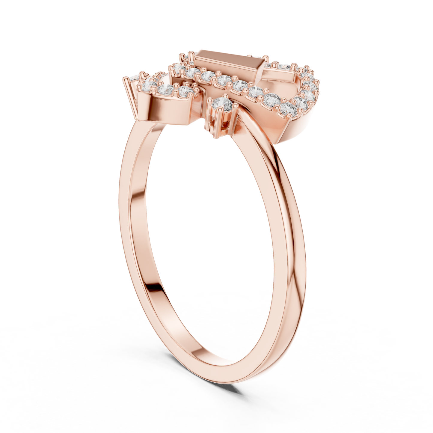 Mixed Shape Lab Grown Diamond Halo Ring