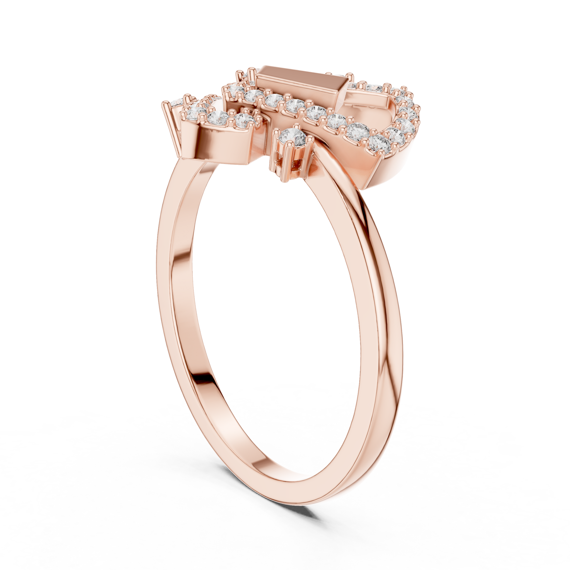Mixed Shape Lab Grown Diamond Halo Ring