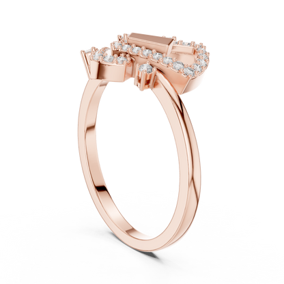 Mixed Shape Lab Grown Diamond Halo Ring