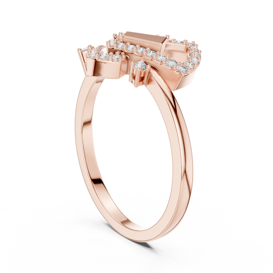 Mixed Shape Lab Grown Diamond Halo Ring