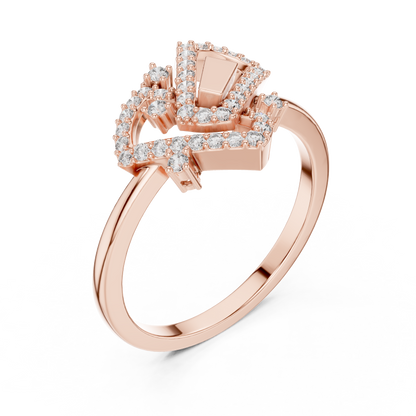 Mixed Shape Lab Grown Diamond Halo Ring