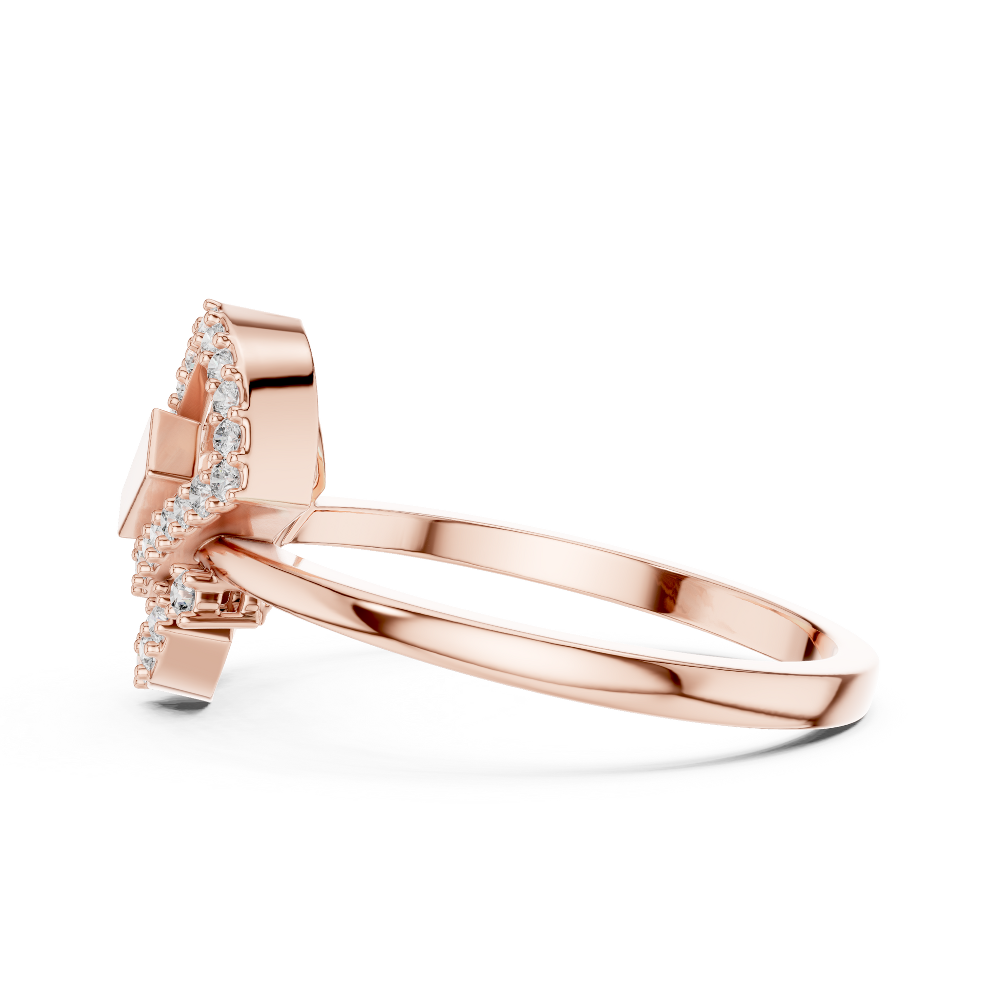 Mixed Shape Lab Grown Diamond Halo Ring