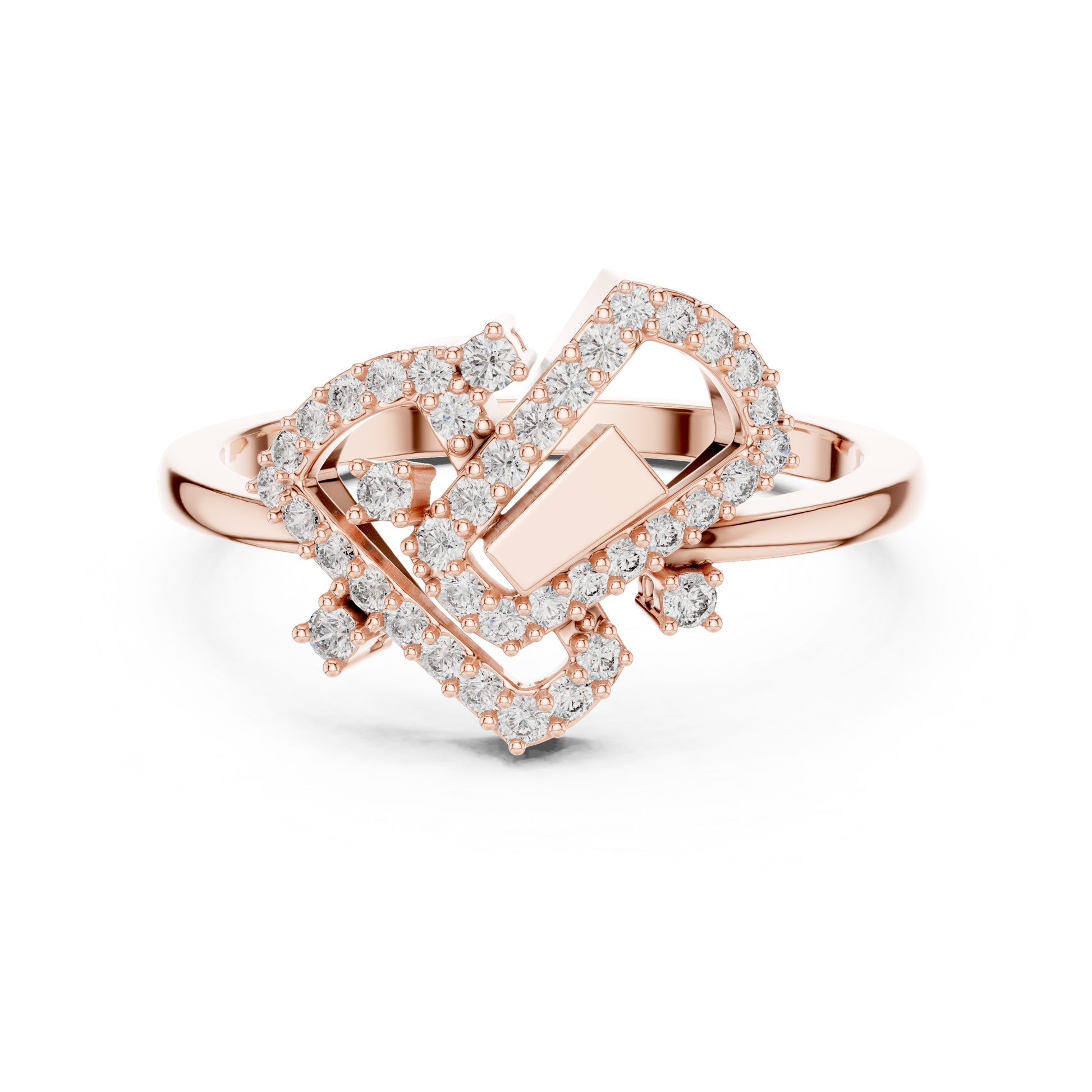 Mixed Shape Lab Grown Diamond Halo Ring