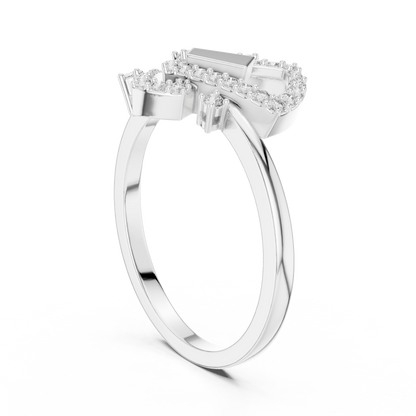 Mixed Shape Lab Grown Diamond Halo Ring