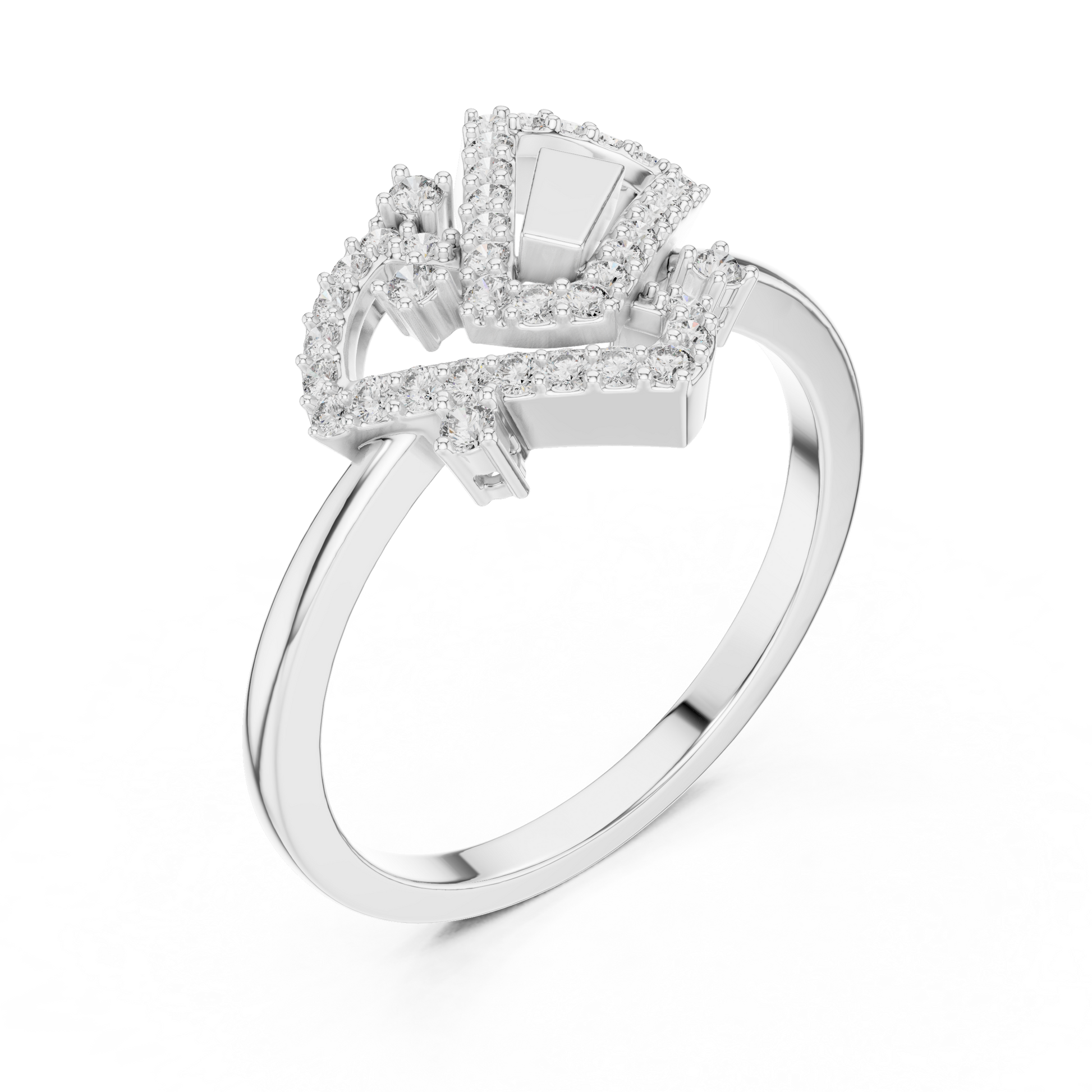 Mixed Shape Lab Grown Diamond Halo Ring
