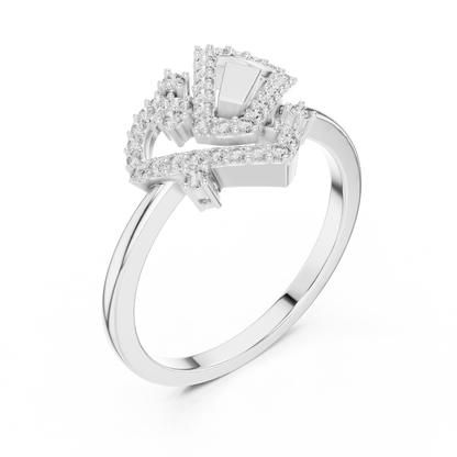 Mixed Shape Lab Grown Diamond Halo Ring