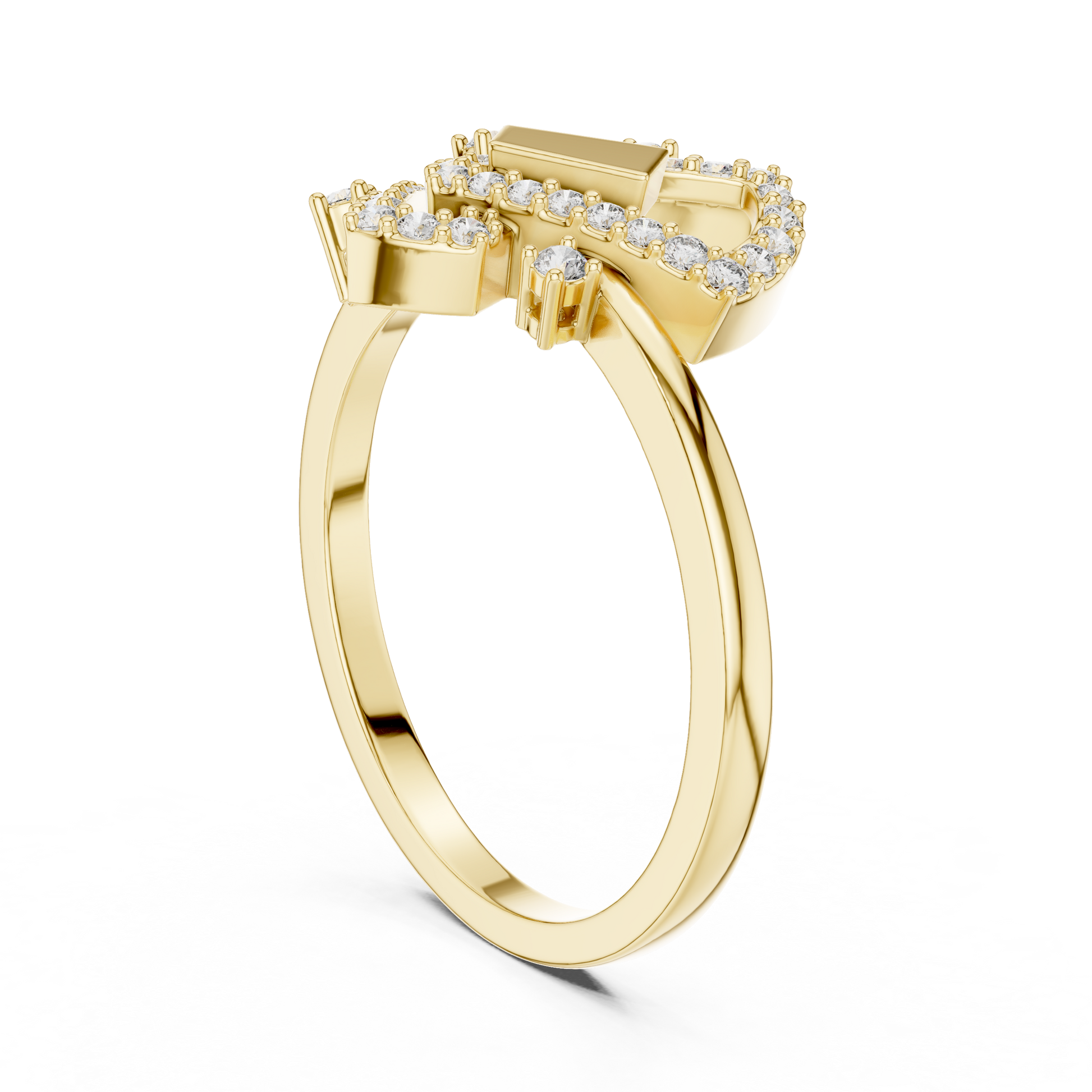 Mixed Shape Lab Grown Diamond Halo Ring