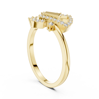 Mixed Shape Lab Grown Diamond Halo Ring