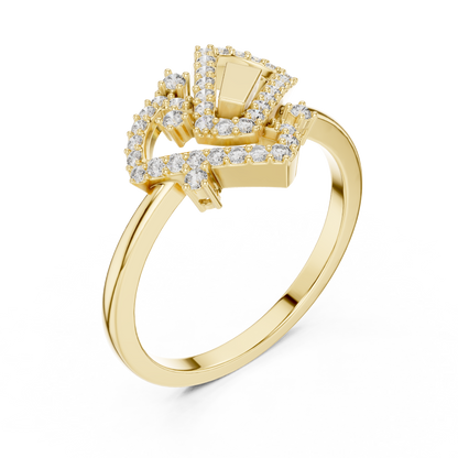 Mixed Shape Lab Grown Diamond Halo Ring
