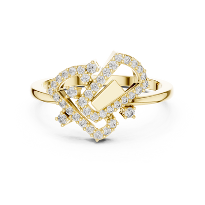 Mixed Shape Lab Grown Diamond Halo Ring