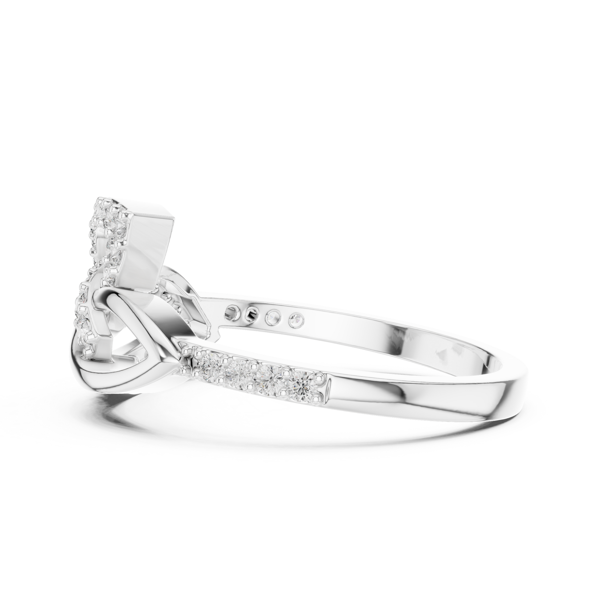 Mixed Shape Lab Grown Diamond Halo Ring