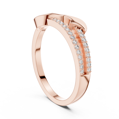 Round Side Stone Lab Grown Diamond Ring