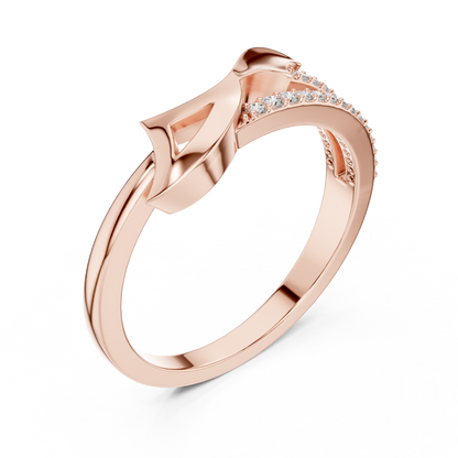 Round Side Stone Lab Grown Diamond Ring