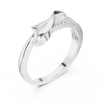 Round Side Stone Lab Grown Diamond Ring