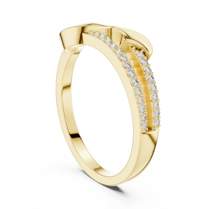 Round Side Stone Lab Grown Diamond Ring