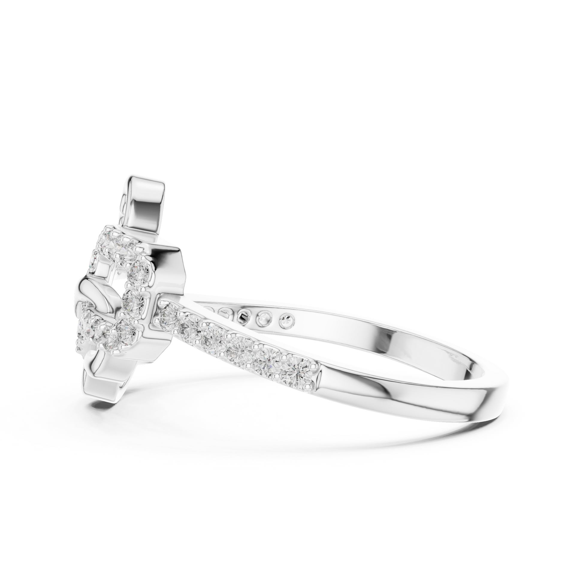 Round Halo Lab Grown Diamond Ring