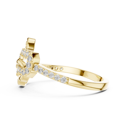 Round Halo Lab Grown Diamond Ring
