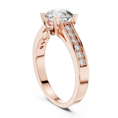 Round Pave Lab Grown Diamond Ring