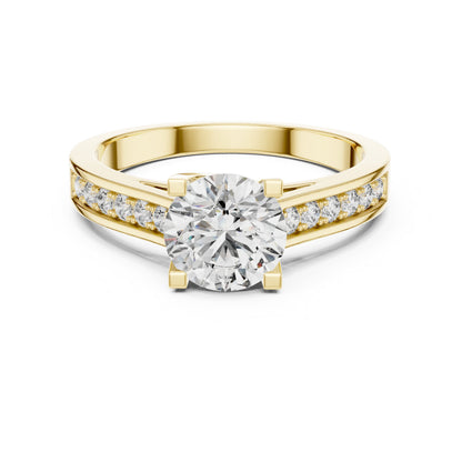 Round Pave Lab Grown Diamond Ring