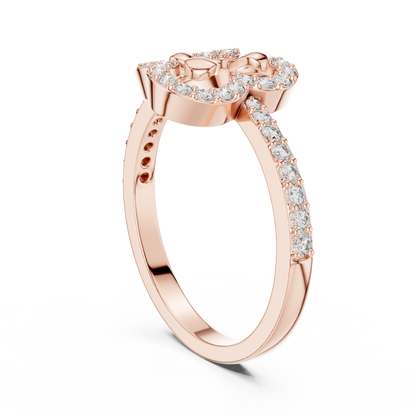 Round Halo Lab Grown Diamond Ring